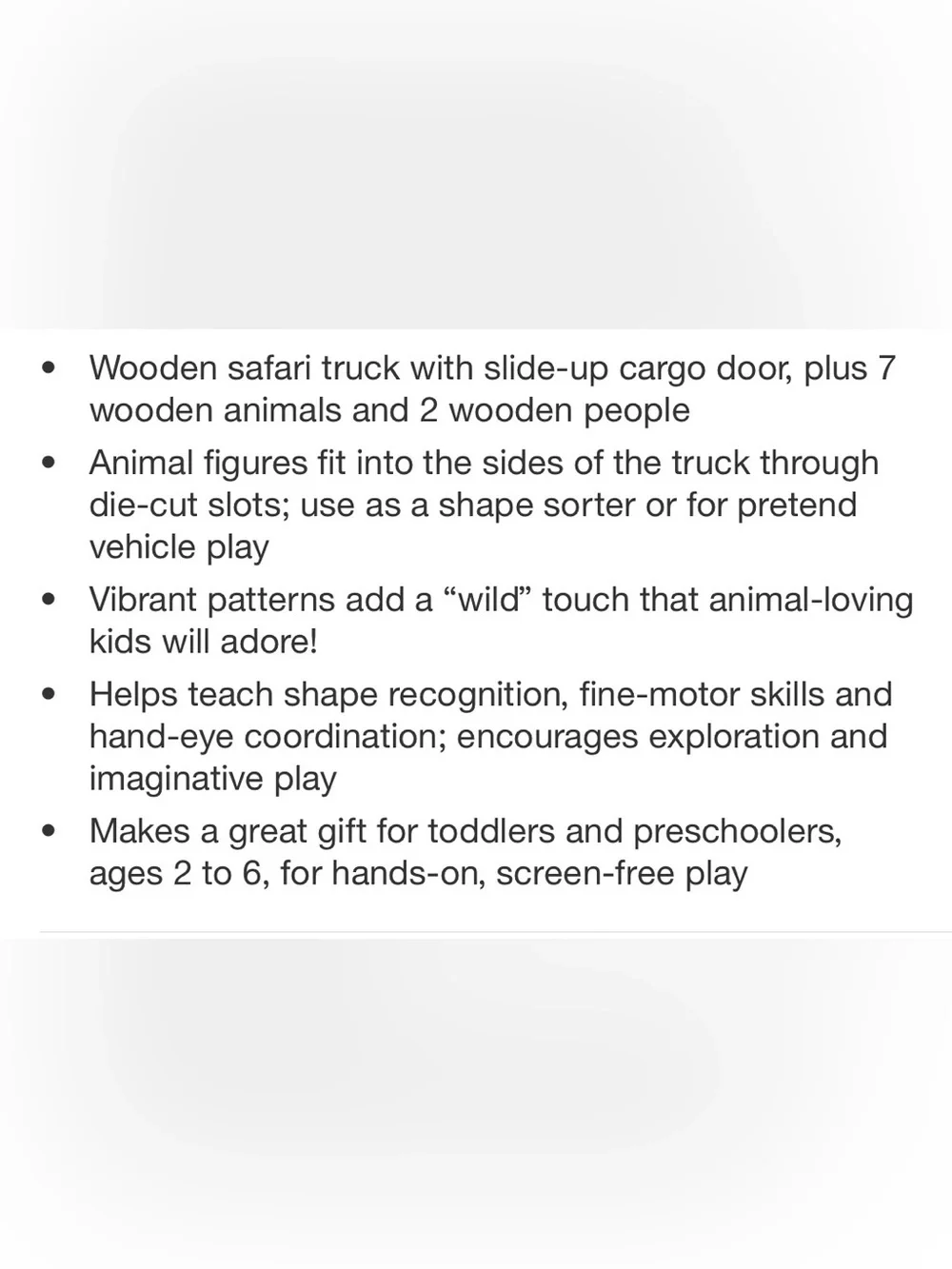 Melissa & Doug Safari Animal Rescue Truck- Shape-Sorting -7 animals, 2 workers